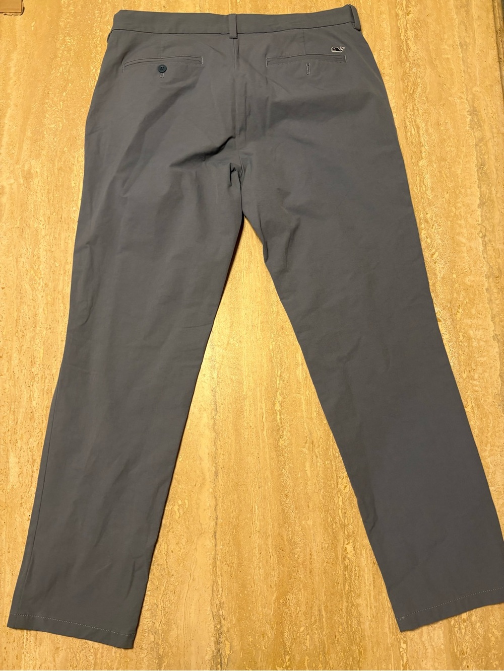Vineyard Vines Mens 34x30 Performance On-The-Go Chino Pants Slate Blue Grey